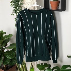 Zara Men’s Green Striped Sweater